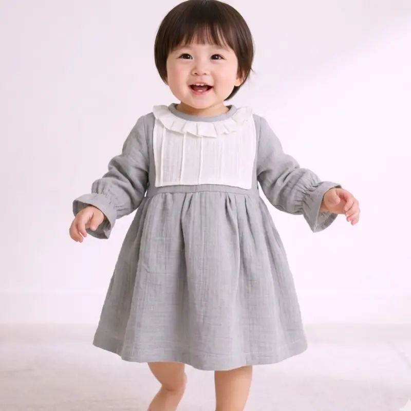 Nilüfer Müslin Elbise  - HappyKDS123