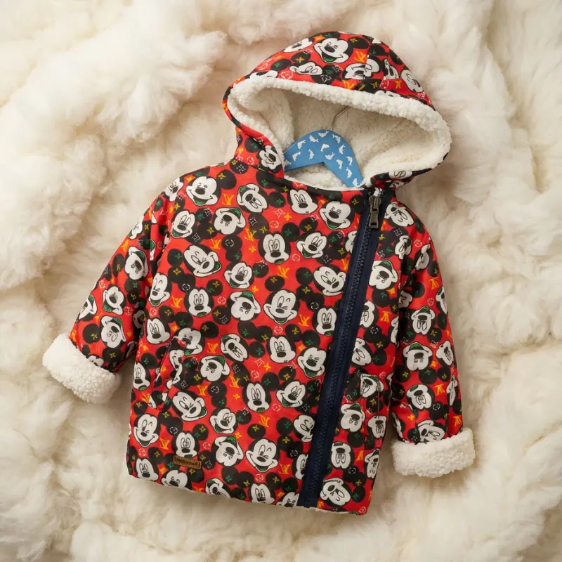 Mickey Mouse Kırmızı Mont - Görsel 2